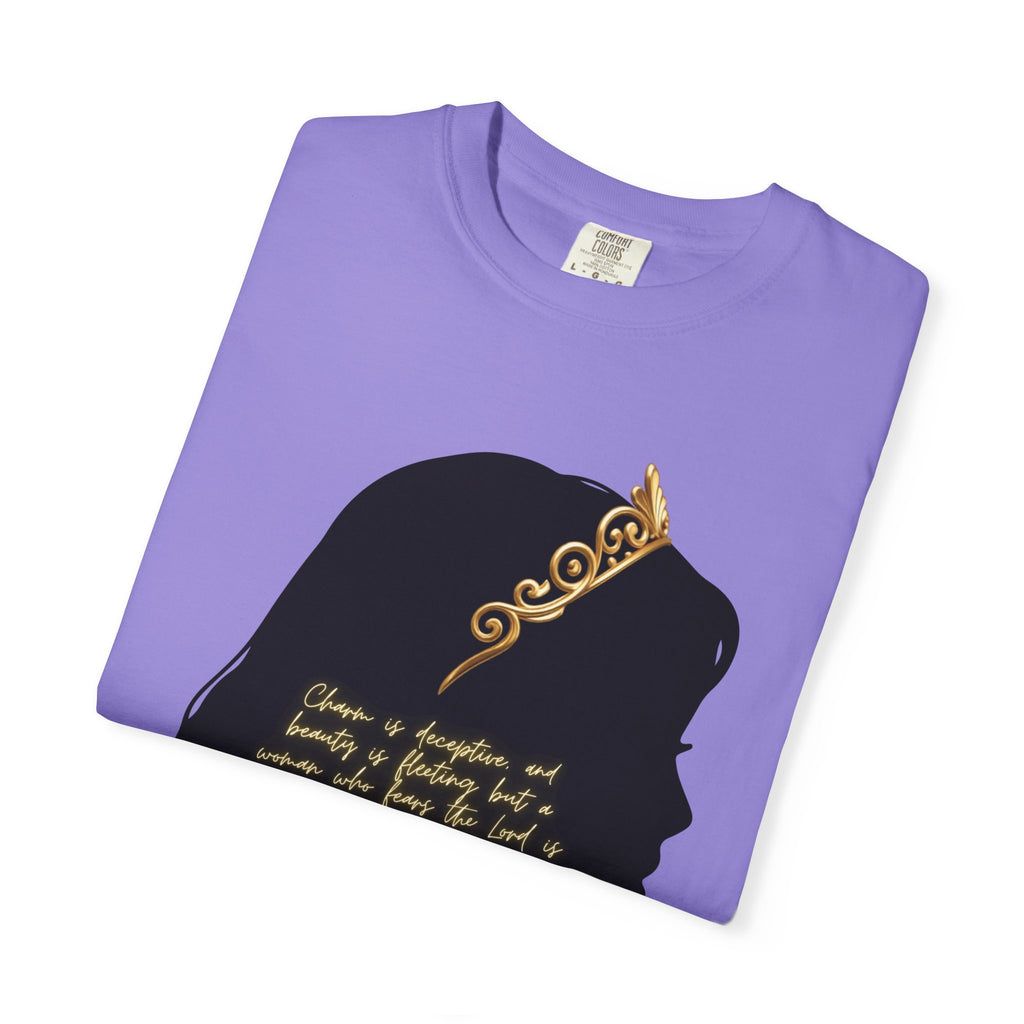 Proverbs 31:30 Gold Crown - T-Shirt