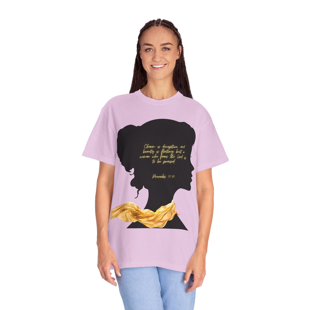 Proverbs 31:30 Gold Scarf - T-Shirt