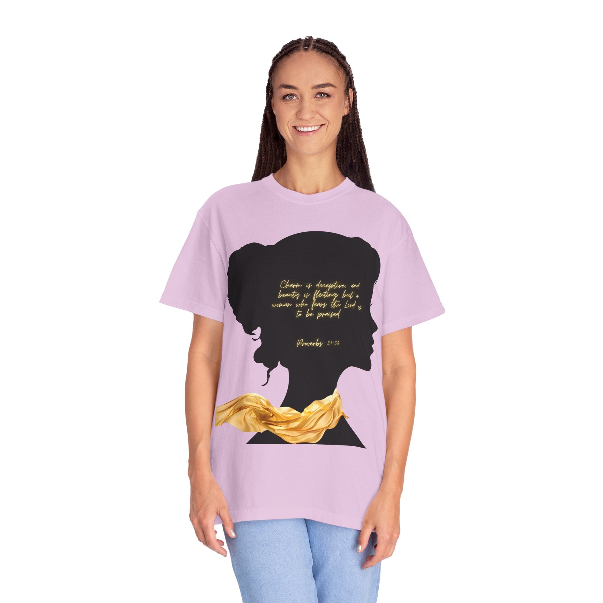 Proverbs 31:30 Gold Scarf - T-Shirt