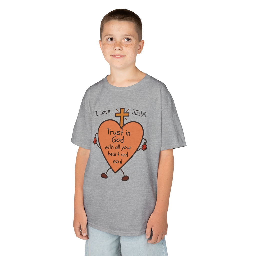 "Trust In God With Your Heart and Soul" - Kids Tee