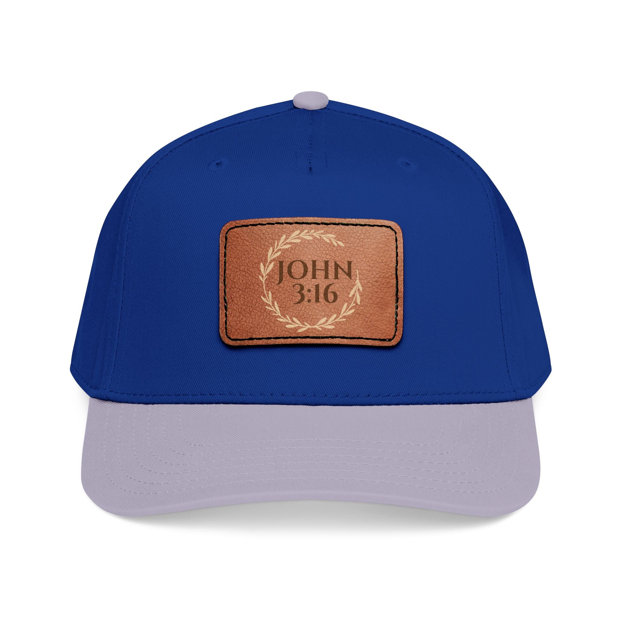 John 3:16 Leather Patch Baseball Cap