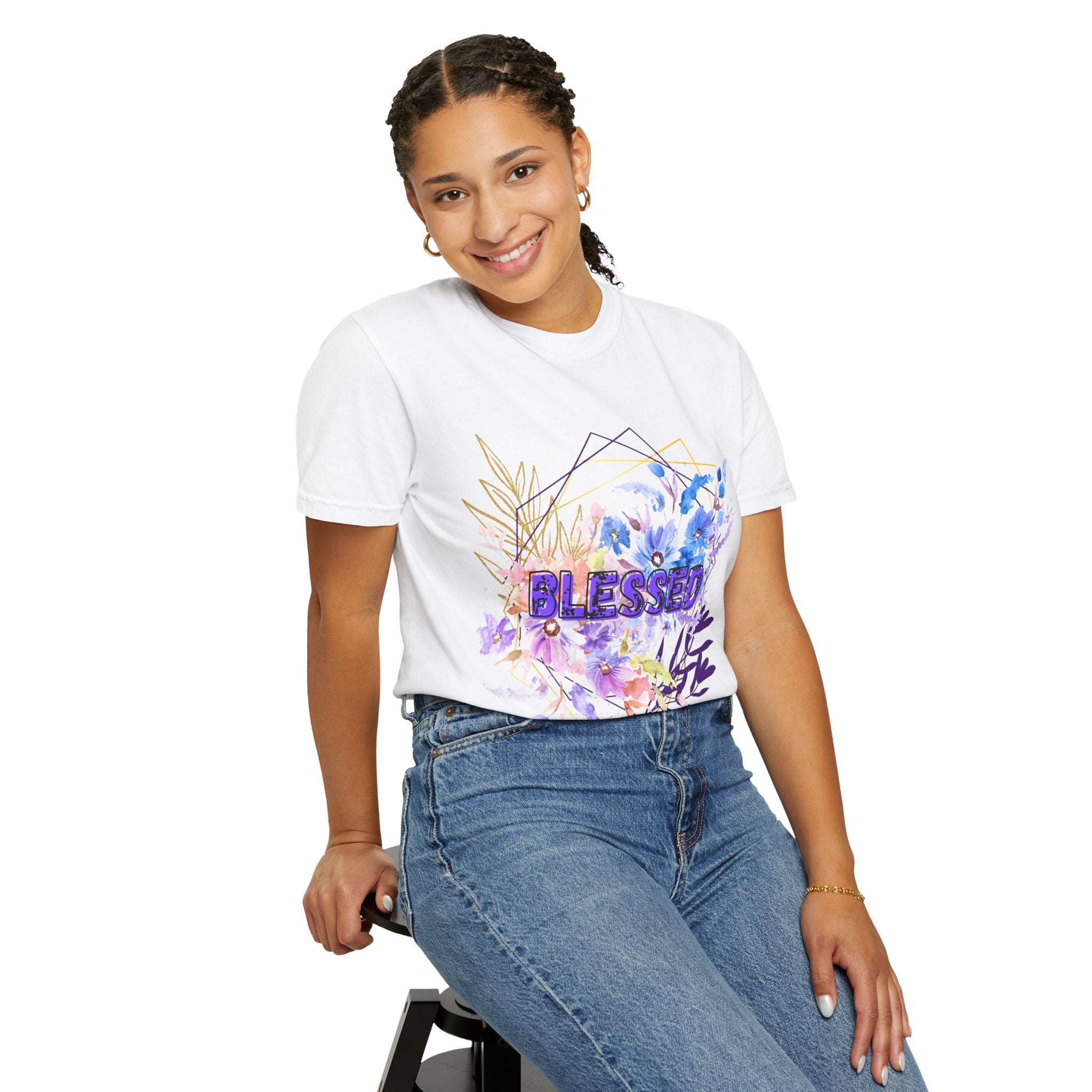'Blessed'  — Floral T-Shirt