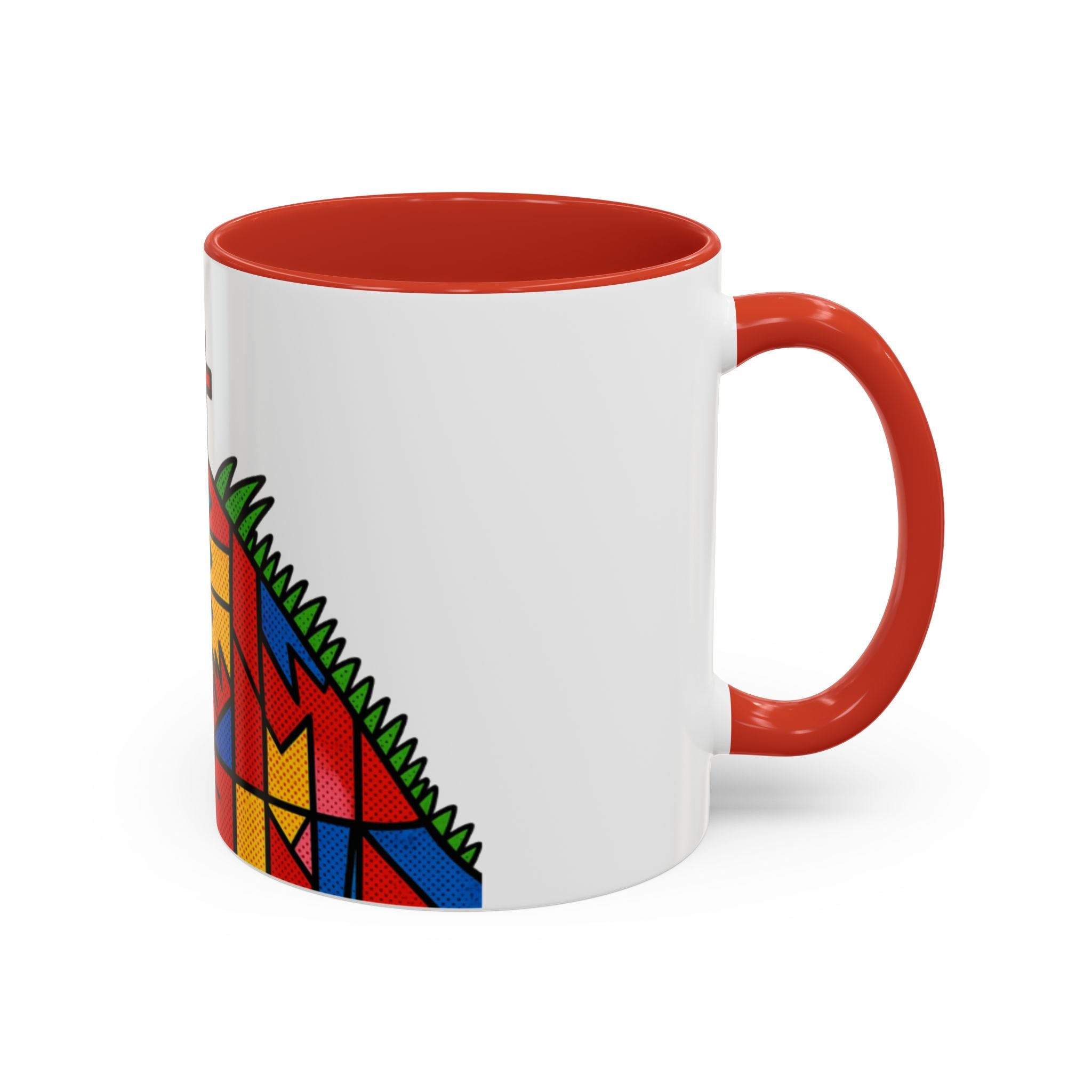 Colorful Christian Cross Accent Coffee Mug — Vibrant Faith Art (11/15oz)