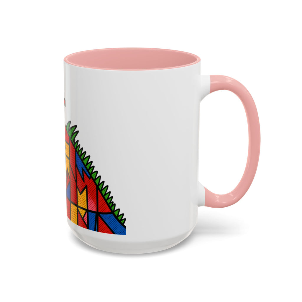 Colorful Christian Cross Accent Coffee Mug — Vibrant Faith Art (11/15oz)