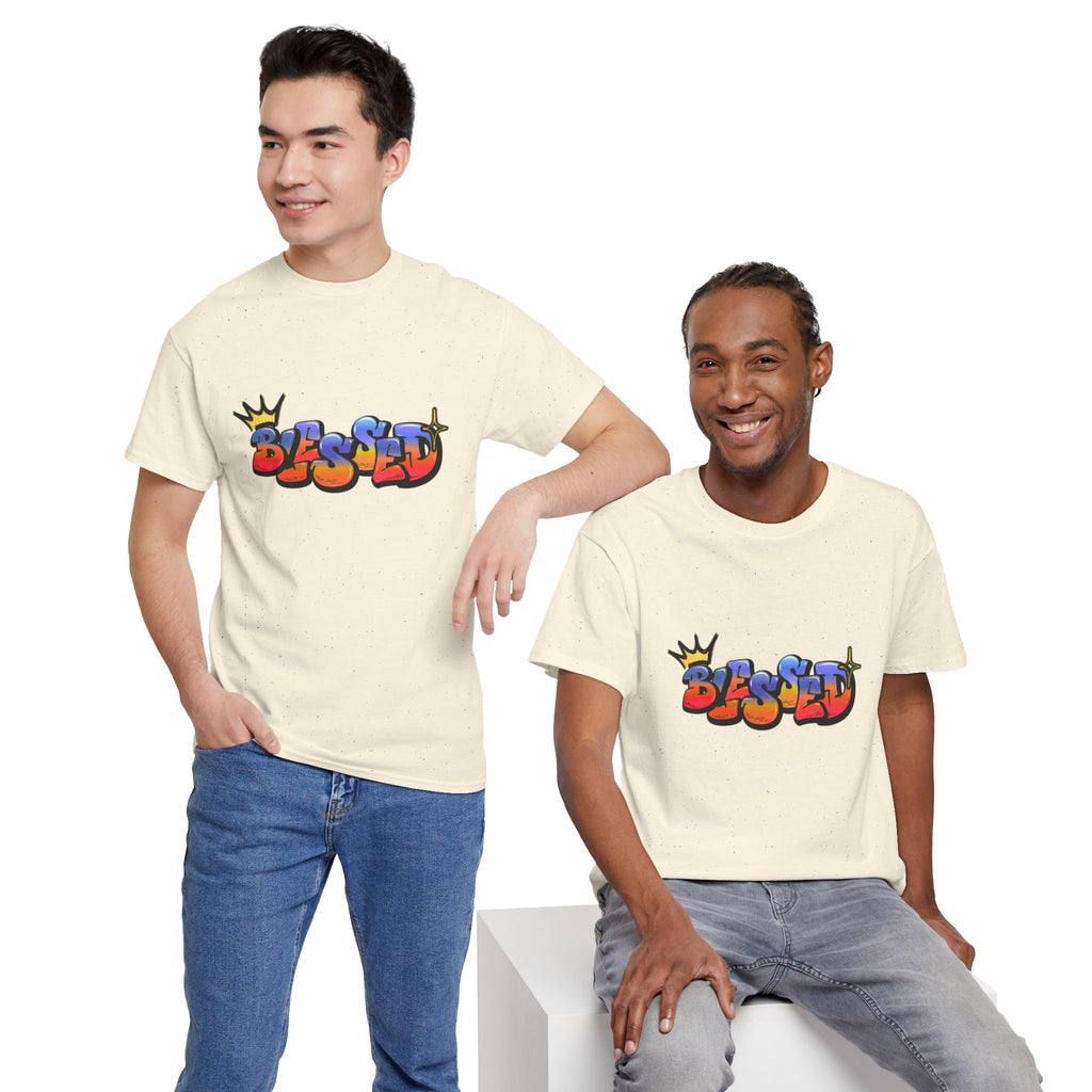 'Blessed' Crown Graffiti Tee
