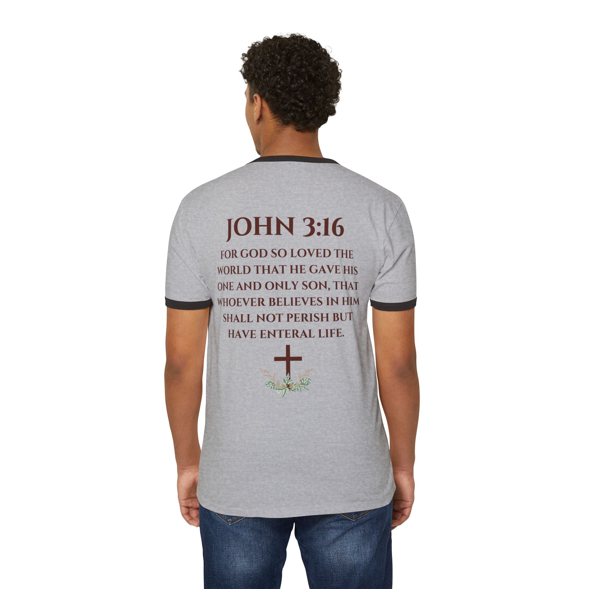 'Jesus The Lion & Lamb' - Ringer T-Shirt