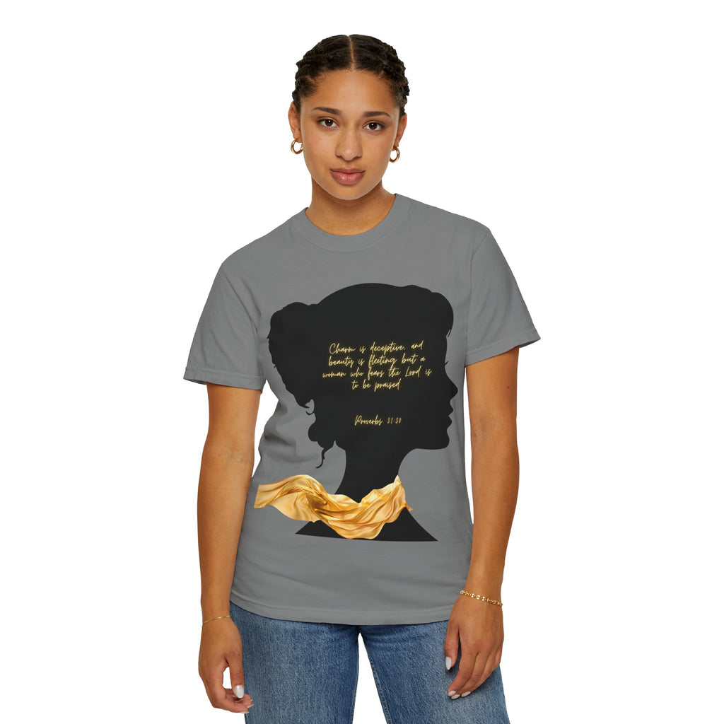 Proverbs 31:30 Gold Scarf - T-Shirt