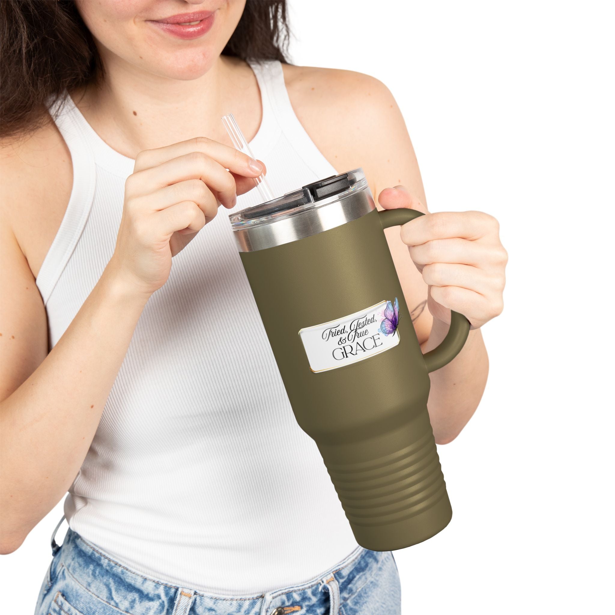 40oz Insulated Travel Mug — Tried, Tested, & True Grace