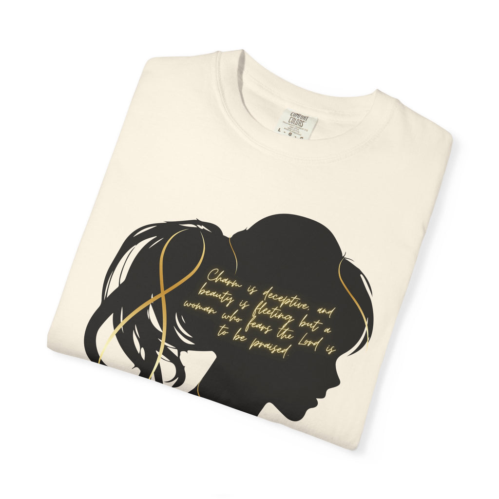 Proverbs 31:30 Gold Heart- T-Shirt