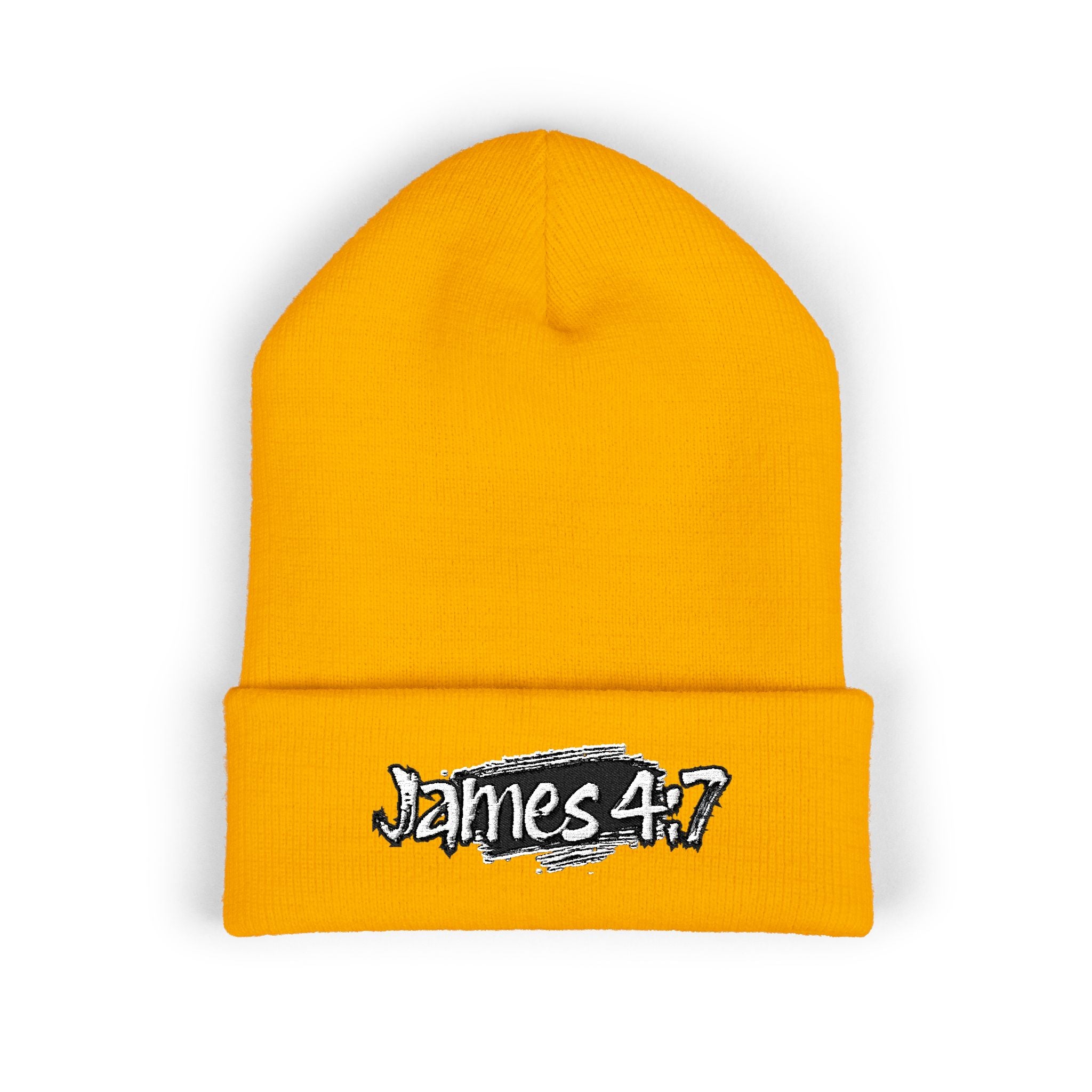 James 4:7 Embroidered Cuffed Beanie