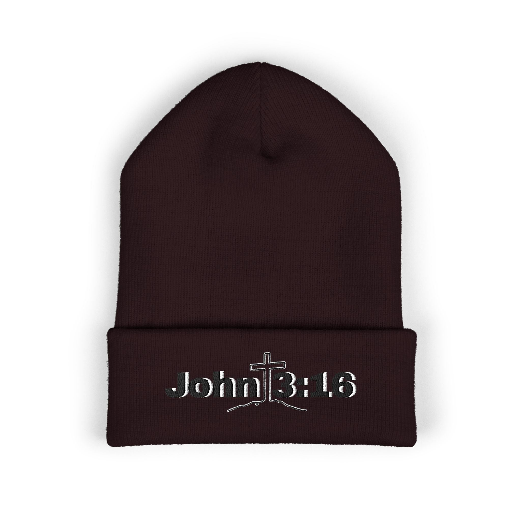 John 3:16 Embroidered Cuffed Beanie