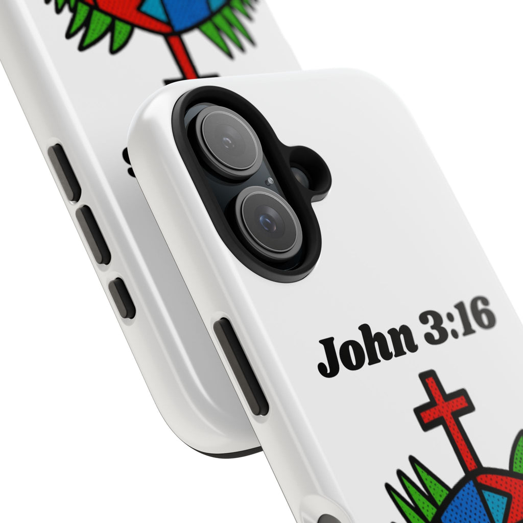 John 3:16 Christian Phone Case — Tough Religious Bible Verse Design