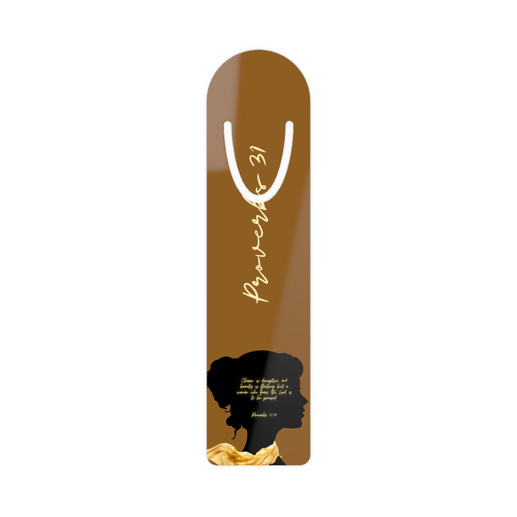 Proverbs 31:30: Gold Scarf — Bookmark