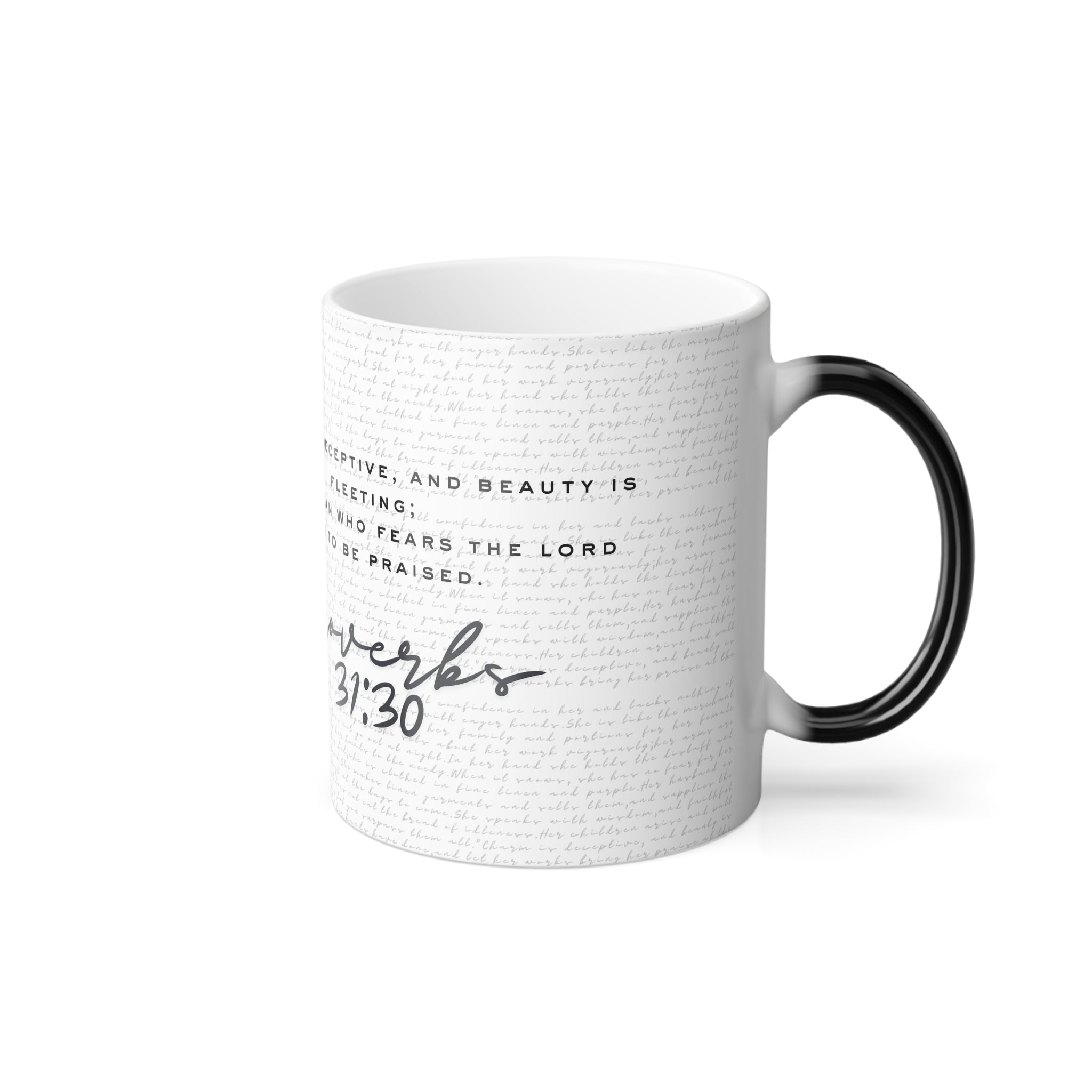 Proverbs 31:30: Gold Headwrap - Color Morphing Mug (11oz)