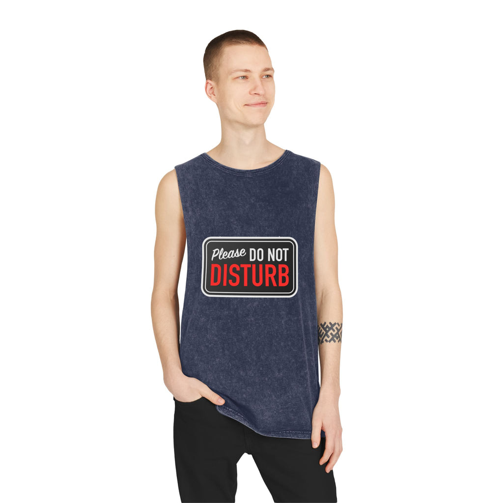 "Please Do Not Disturb: Got Gains & Jesus On My Mind" - Stonewash Tank Top