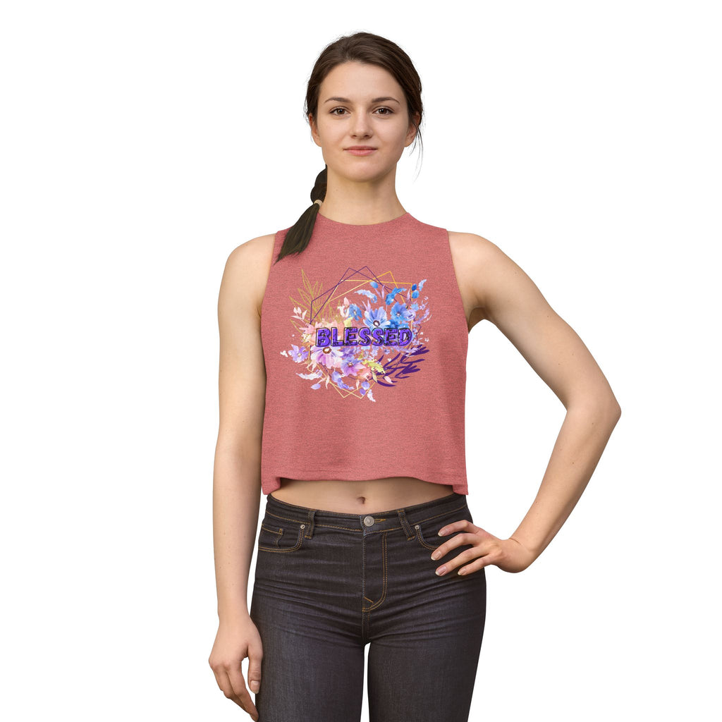 'Blessed'  — Floral Crop Top