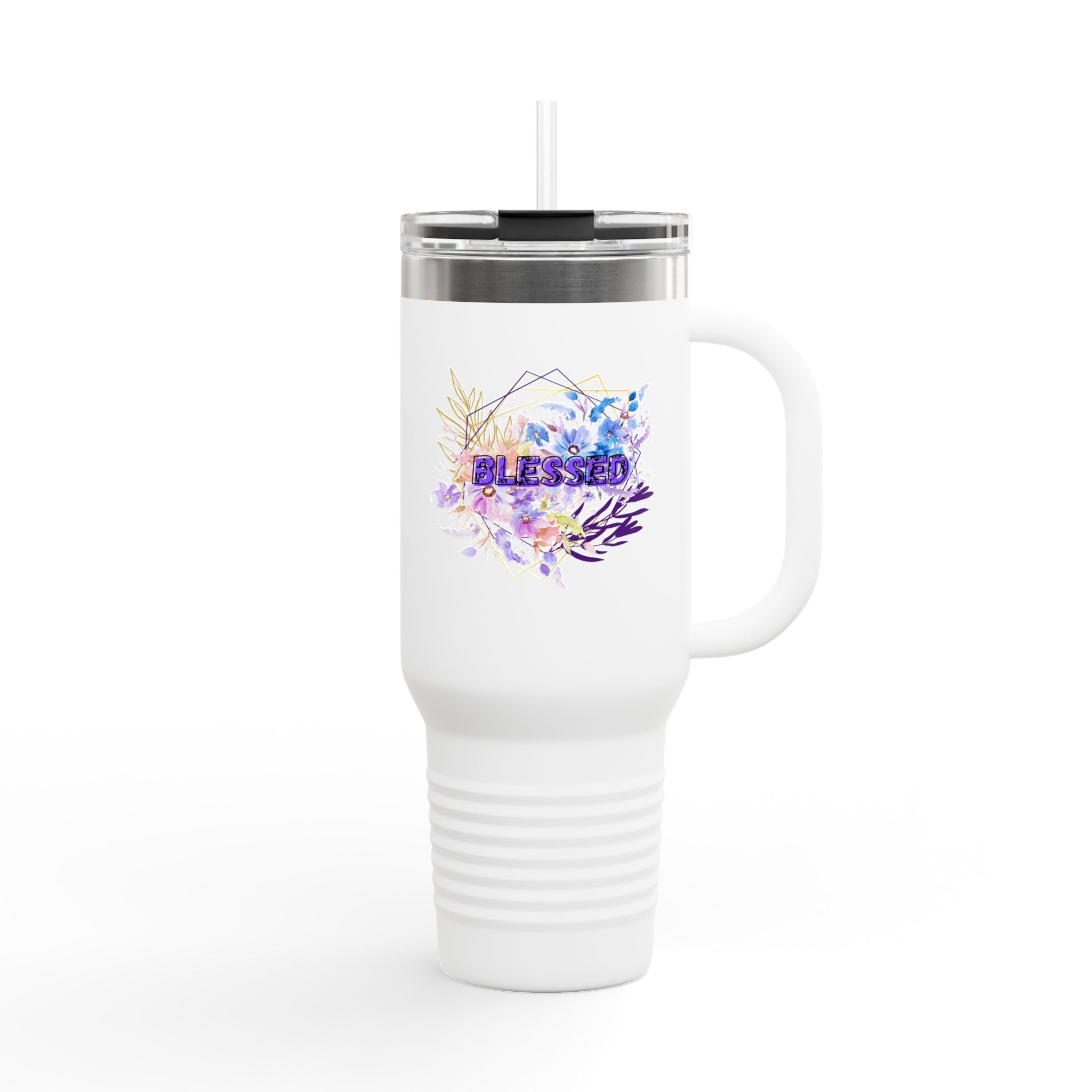 'Blessed' Floral Insulated Travel Mug  40oz