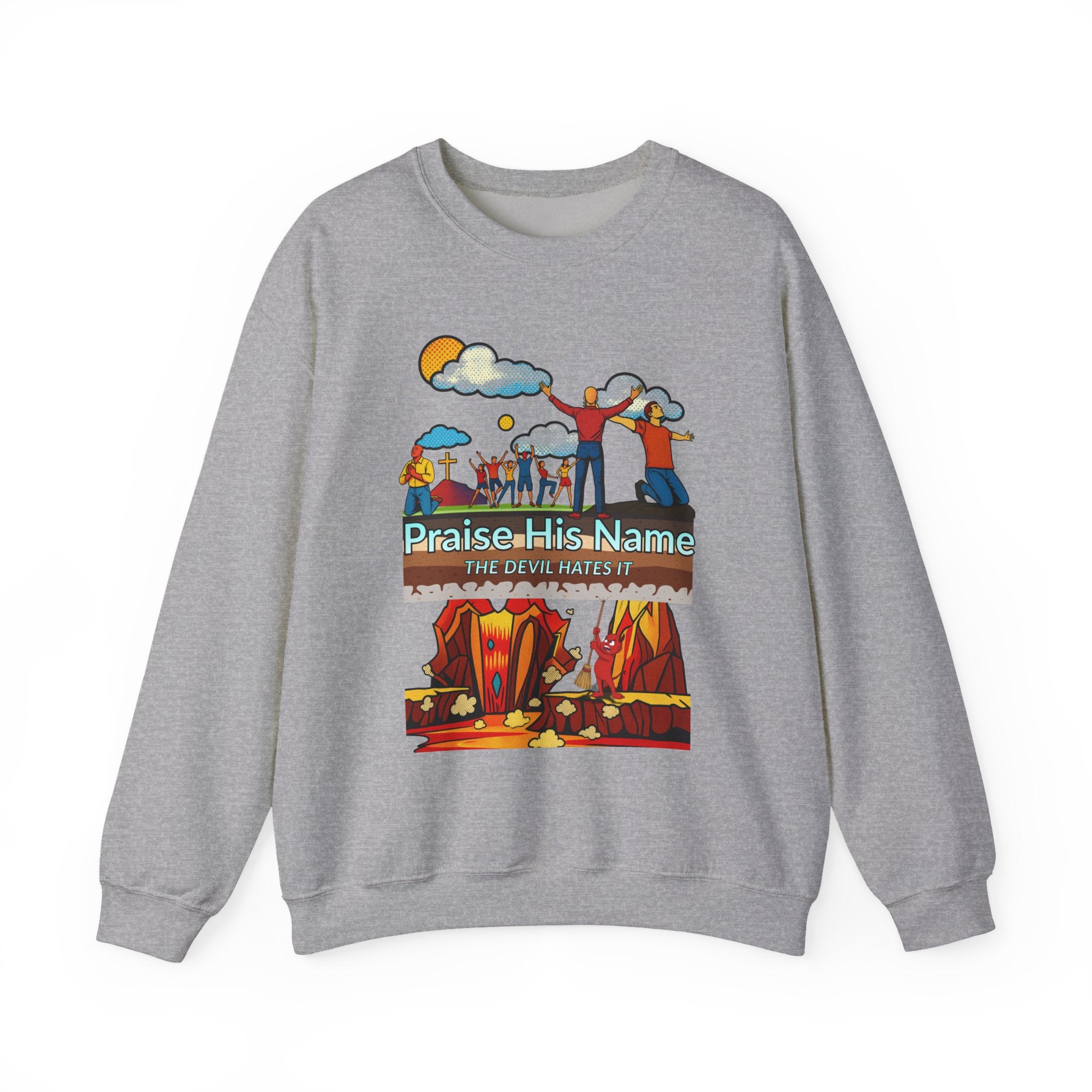 'Praise His Name' — Crewneck Sweatshirt