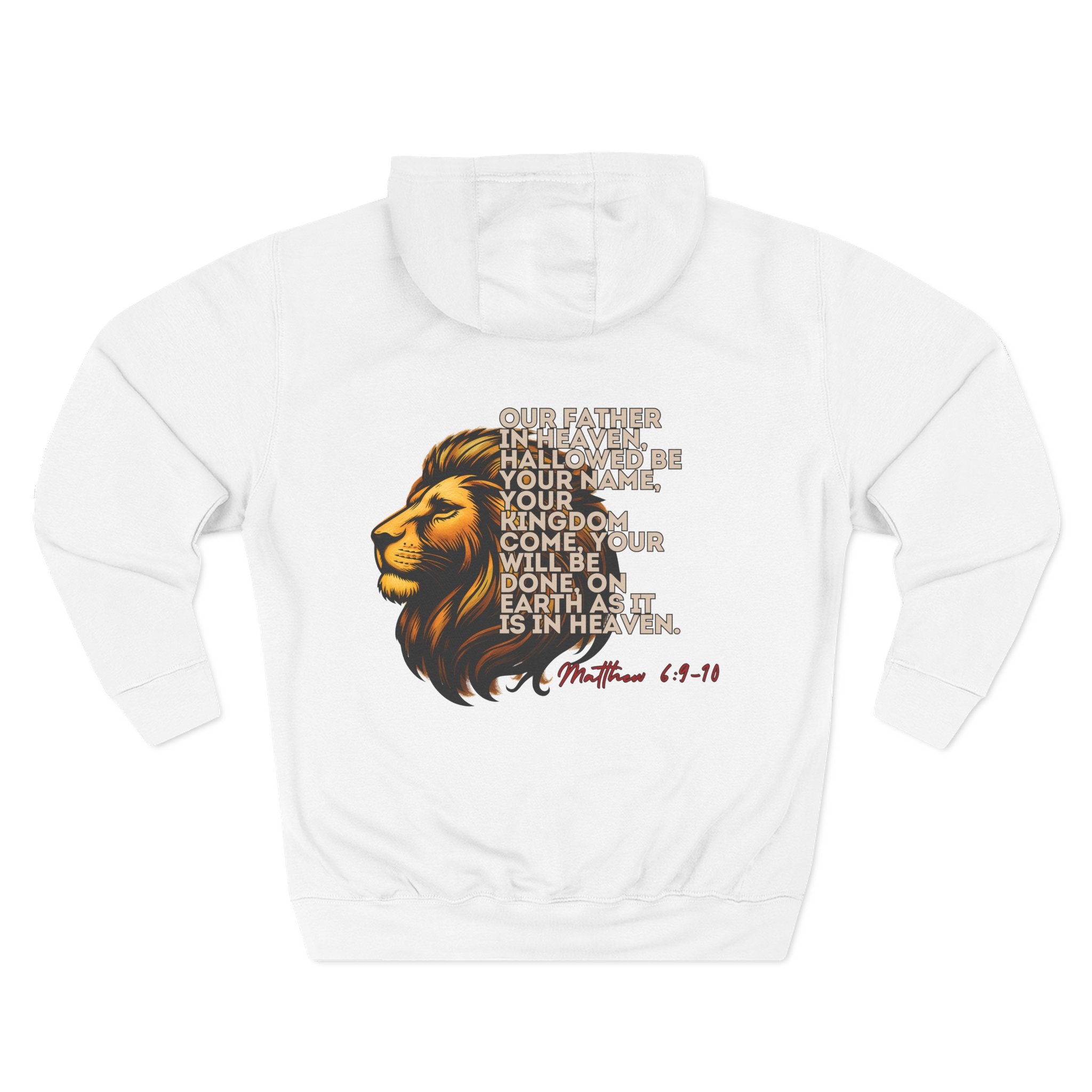 Matthew 6:9-10 Lion Prayer — Fleece Pullover
