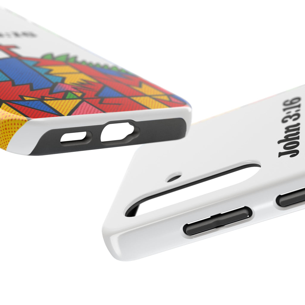 John 3:16 Christian Phone Case — Tough Religious Bible Verse Design