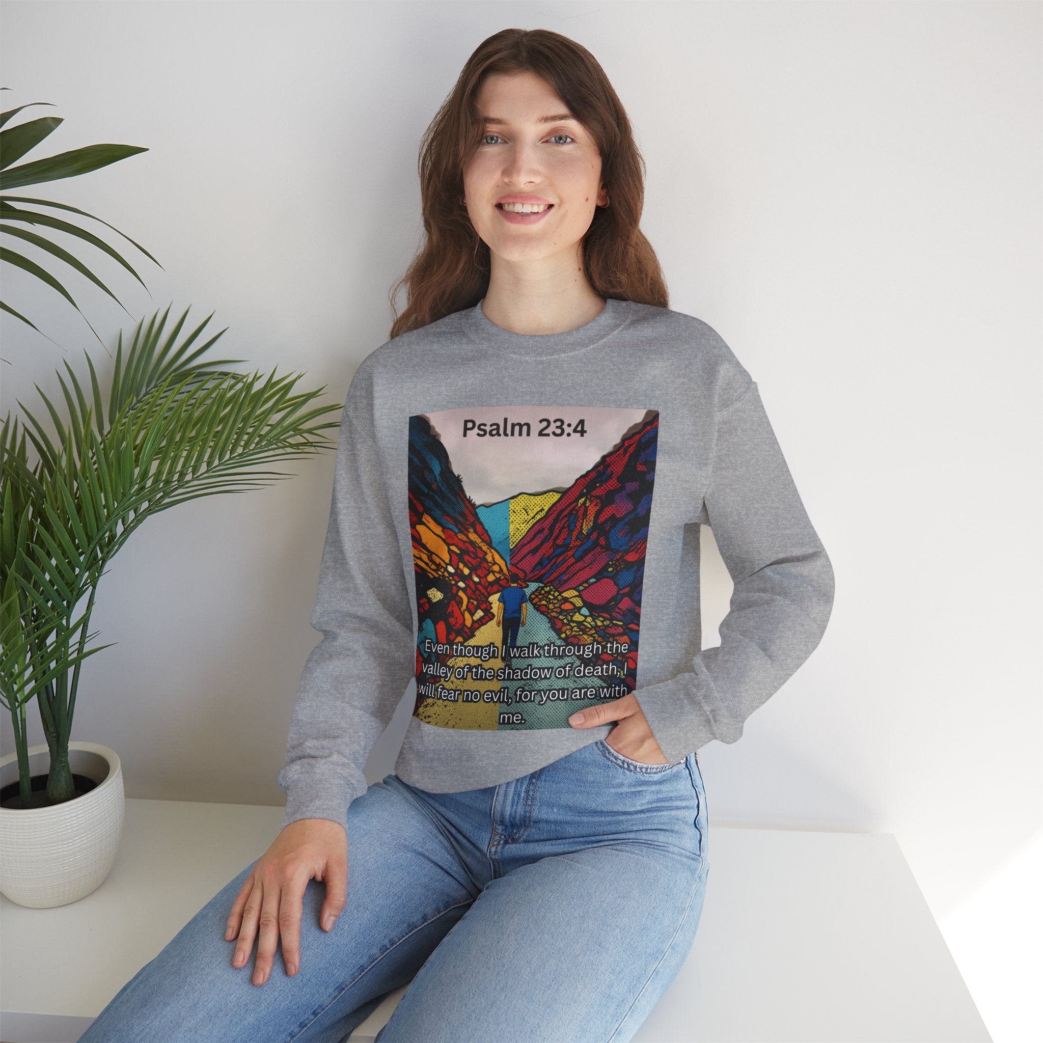 Psalm 23:4 — Crewneck Sweatshirt