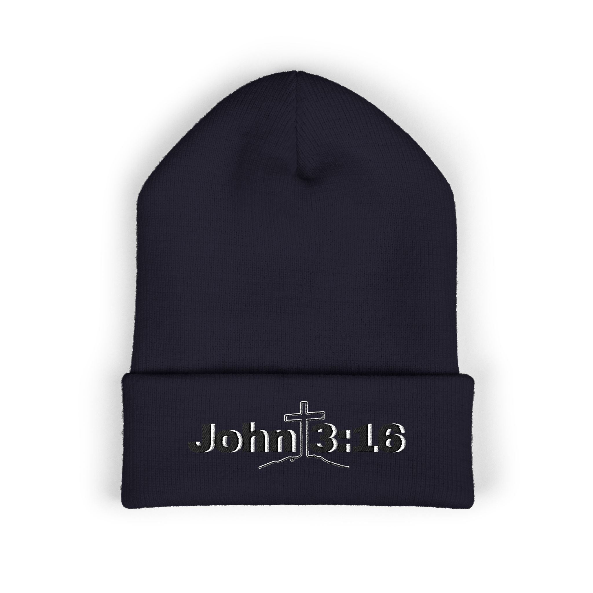 John 3:16 Embroidered Cuffed Beanie