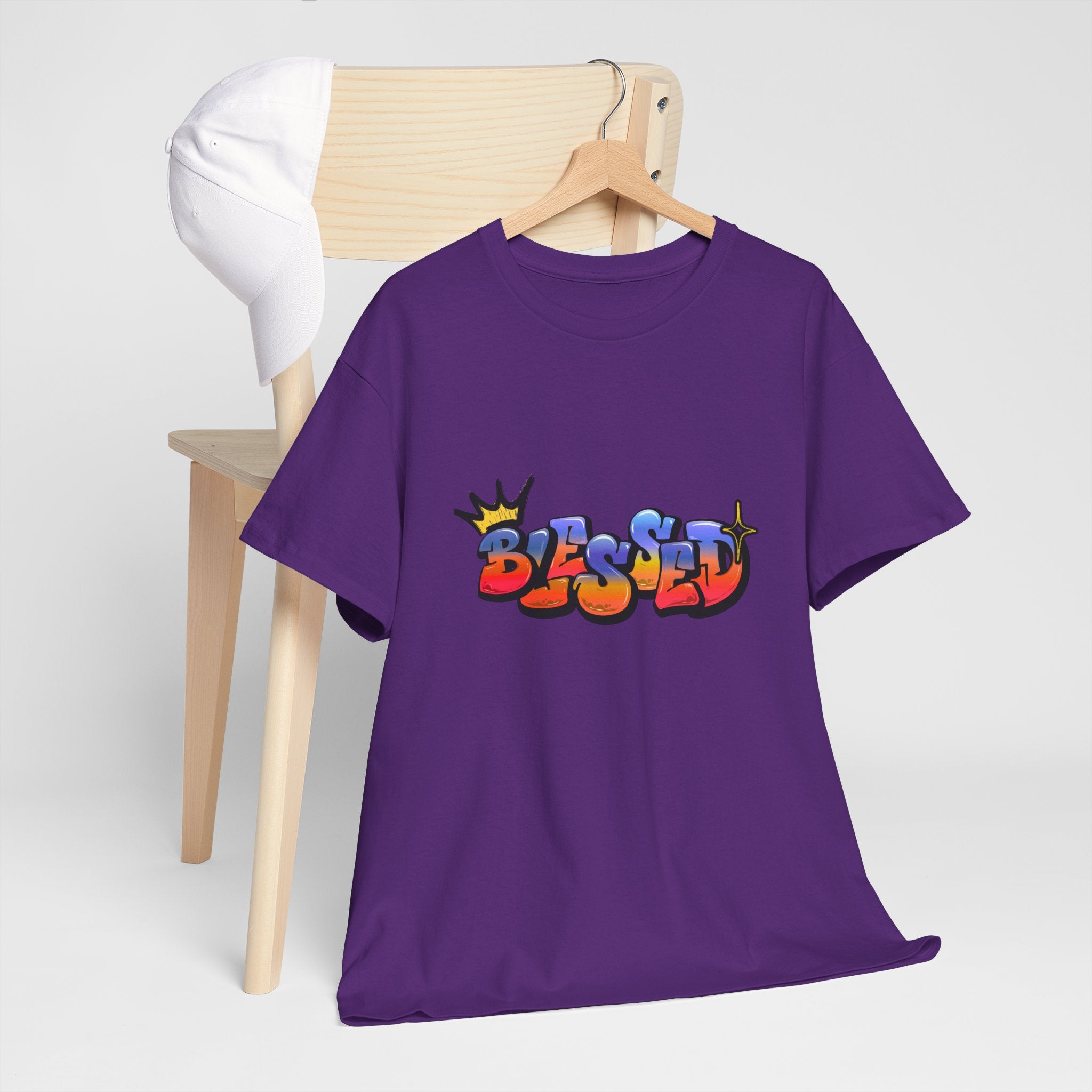 'Blessed' Crown Graffiti Tee
