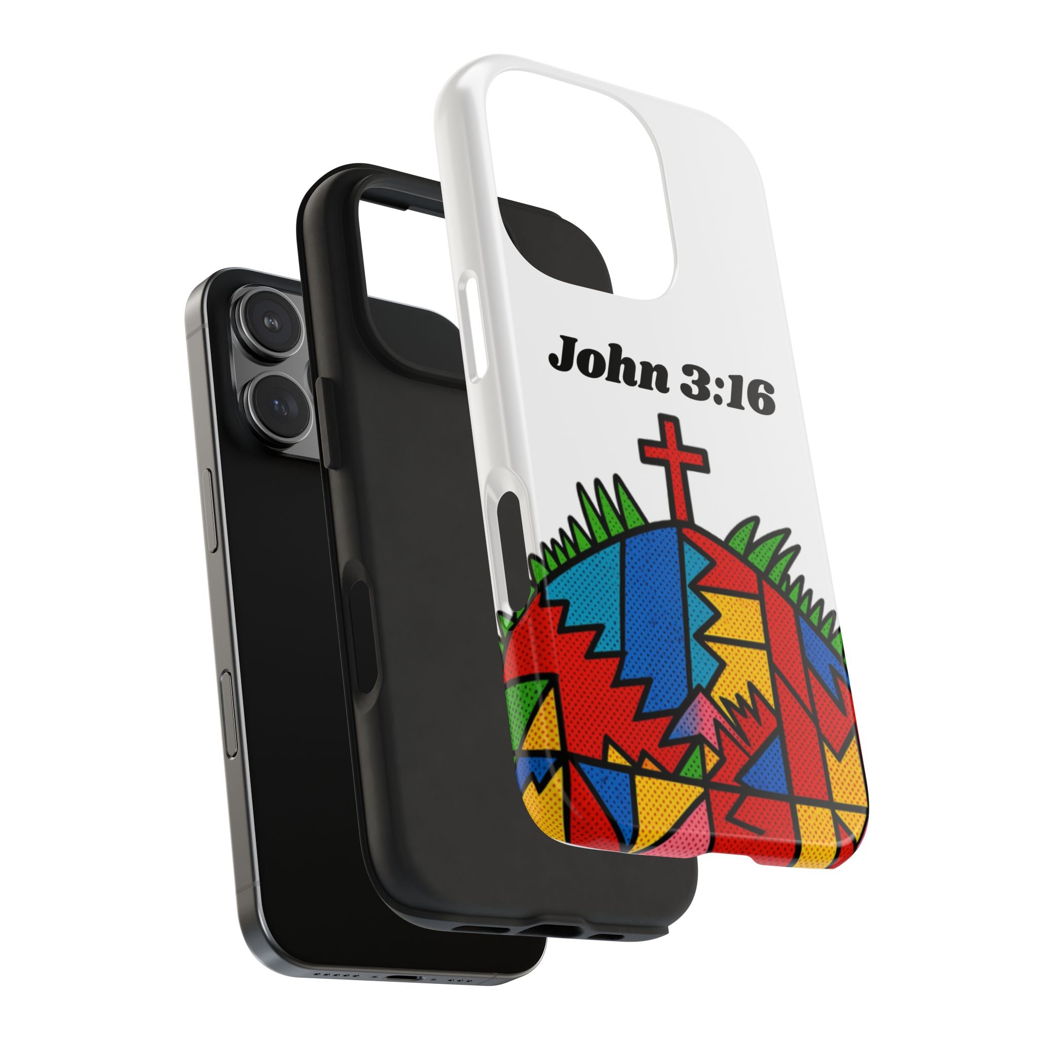 John 3:16 Christian Phone Case — Tough Religious Bible Verse Design