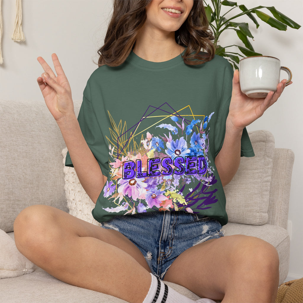 'Blessed'  — Floral T-Shirt