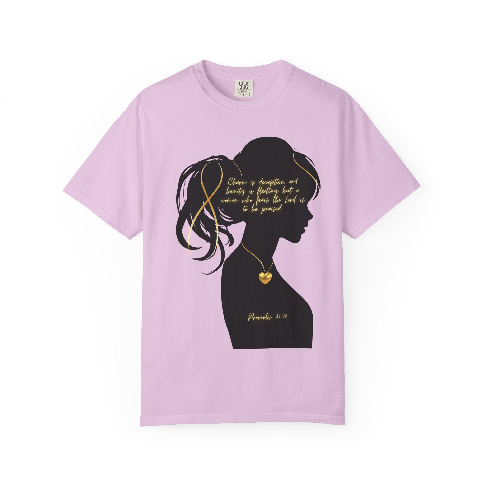 Proverbs 31:30 Gold Heart- T-Shirt