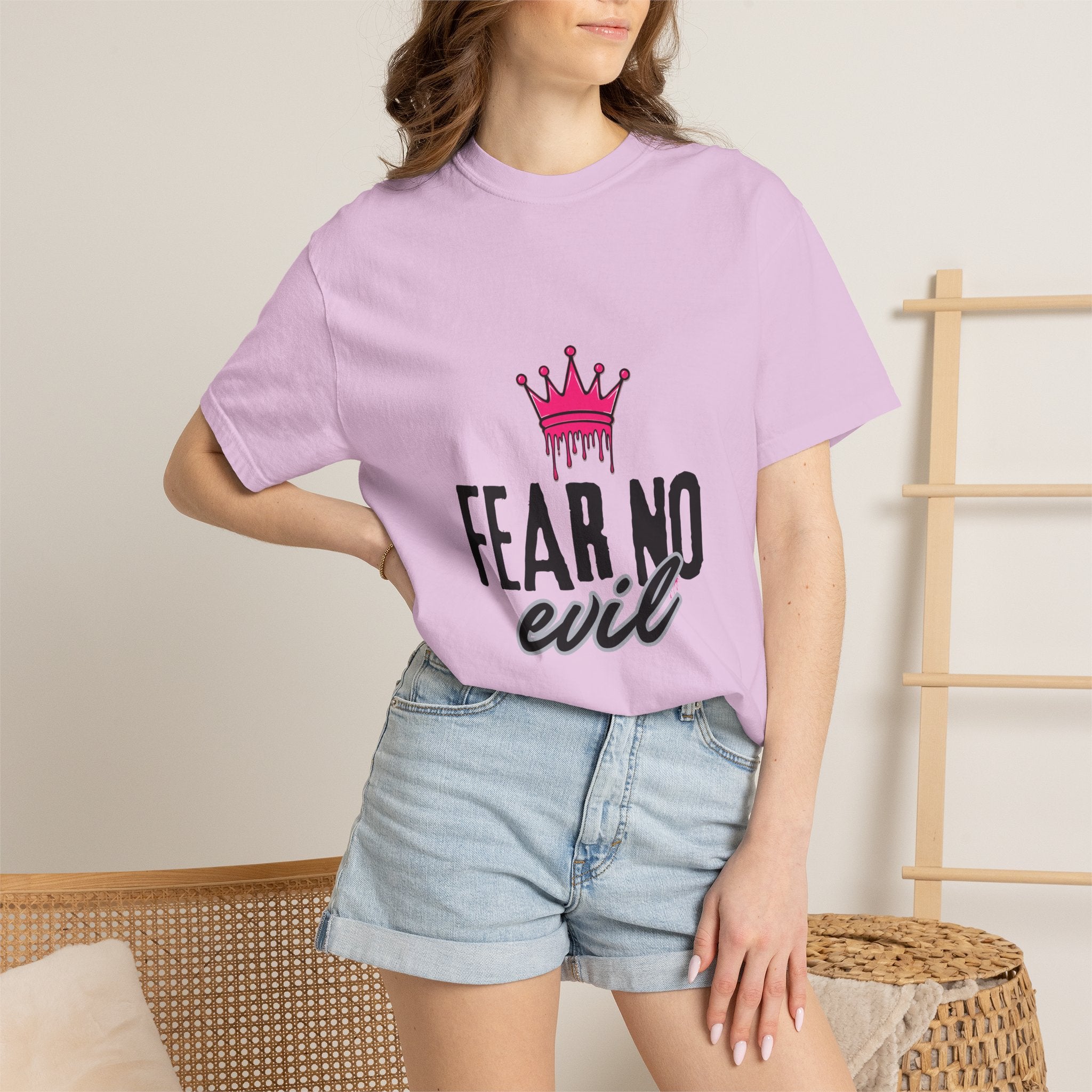 'Fear No Evil' Crown Pink