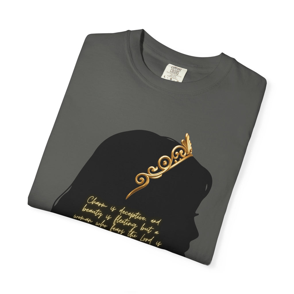 Proverbs 31:30 Gold Crown - T-Shirt