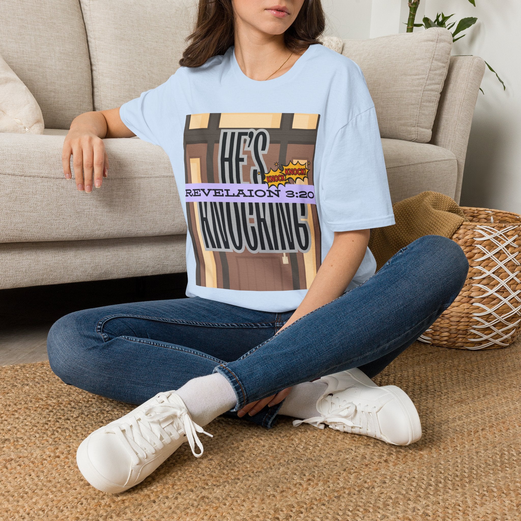 “He’s Knocking” Revelation 3:20 — Graphic T‑Shirt