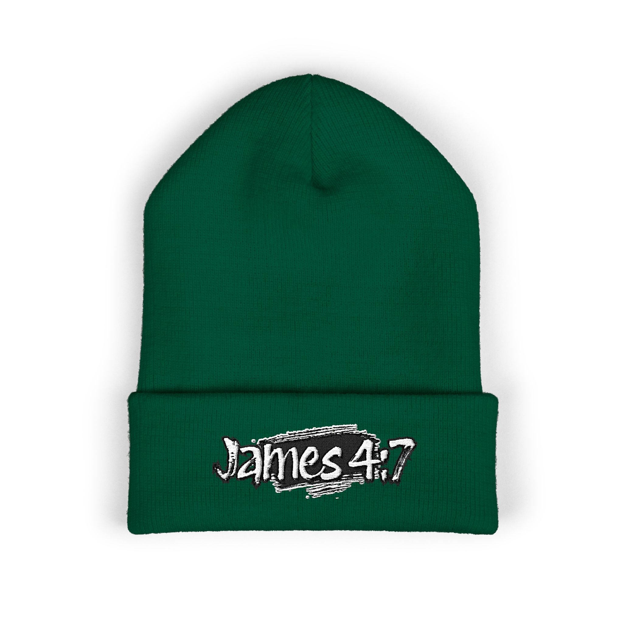 James 4:7 Embroidered Cuffed Beanie