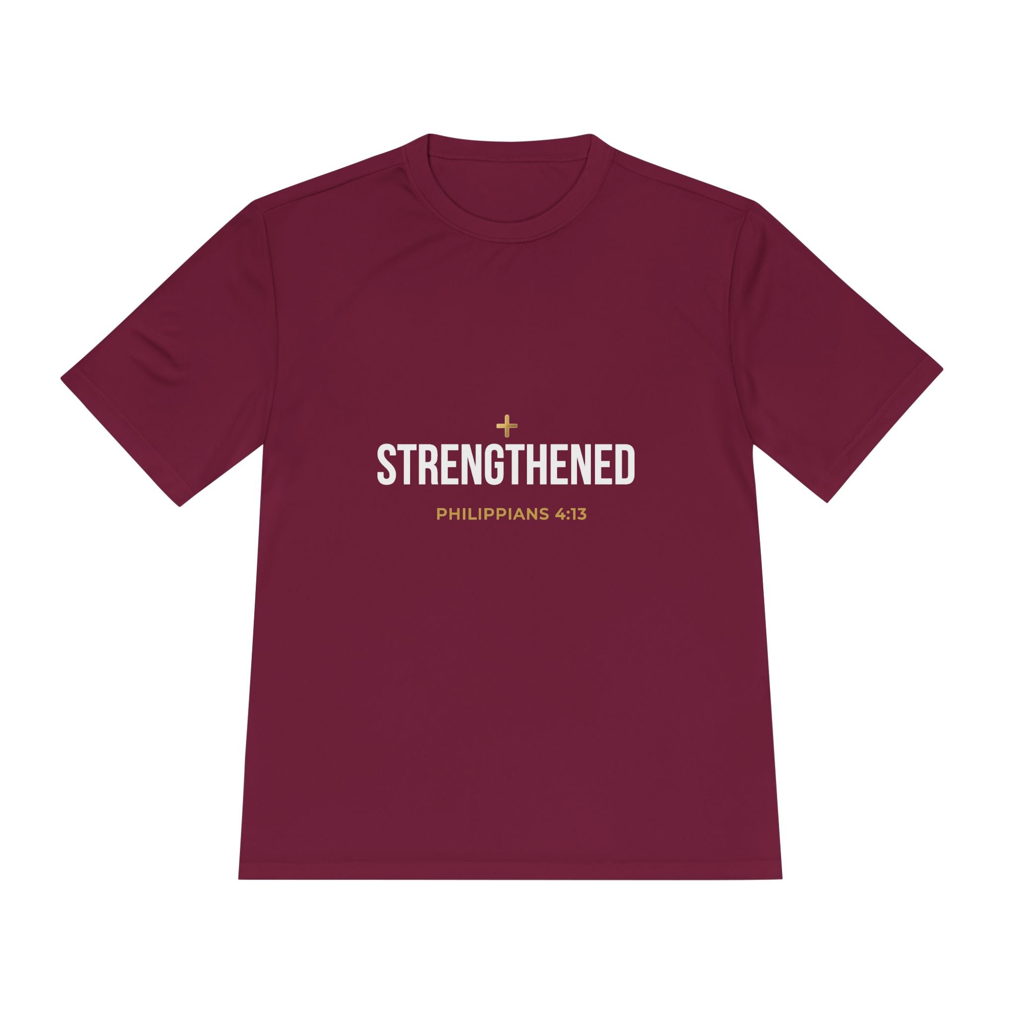 Philippians 4:13: 'Strengthen' Moisture-Wicking Tee