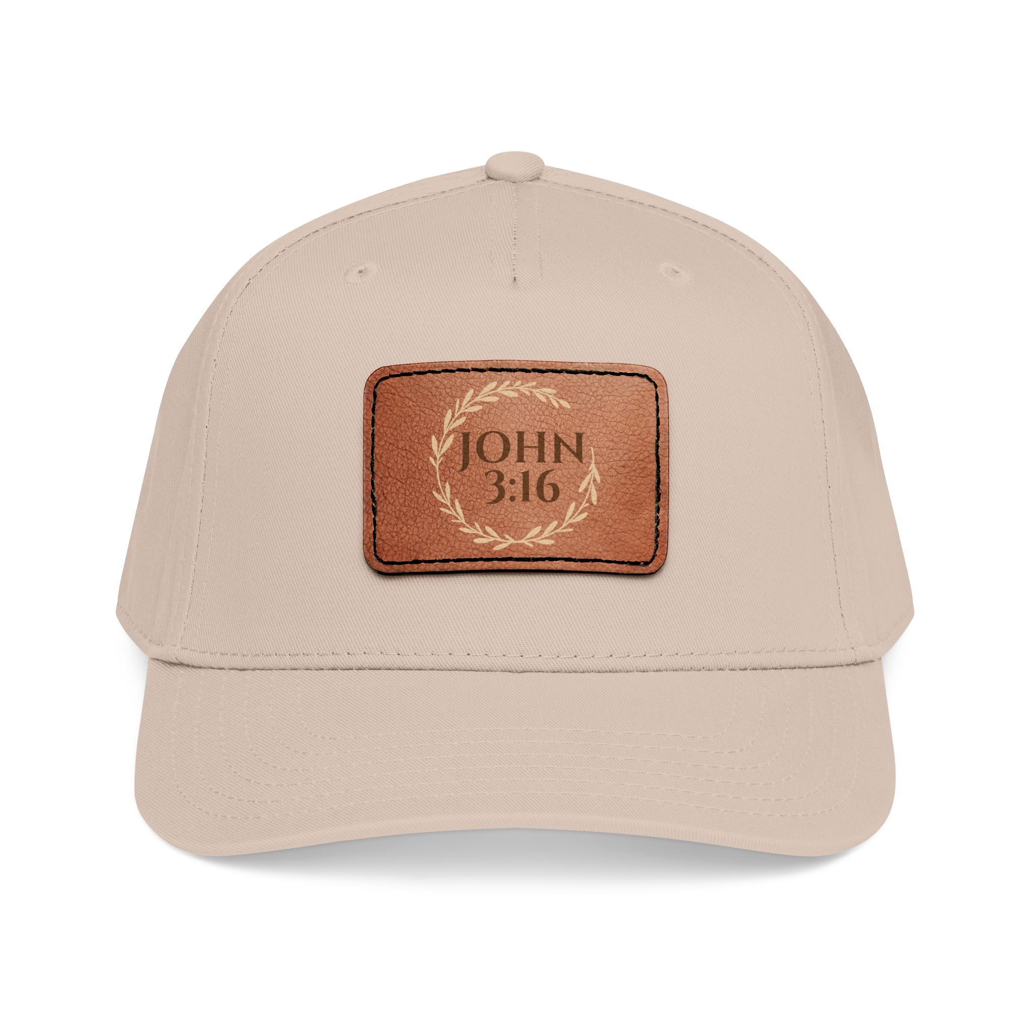 John 3:16 Leather Patch Baseball Cap