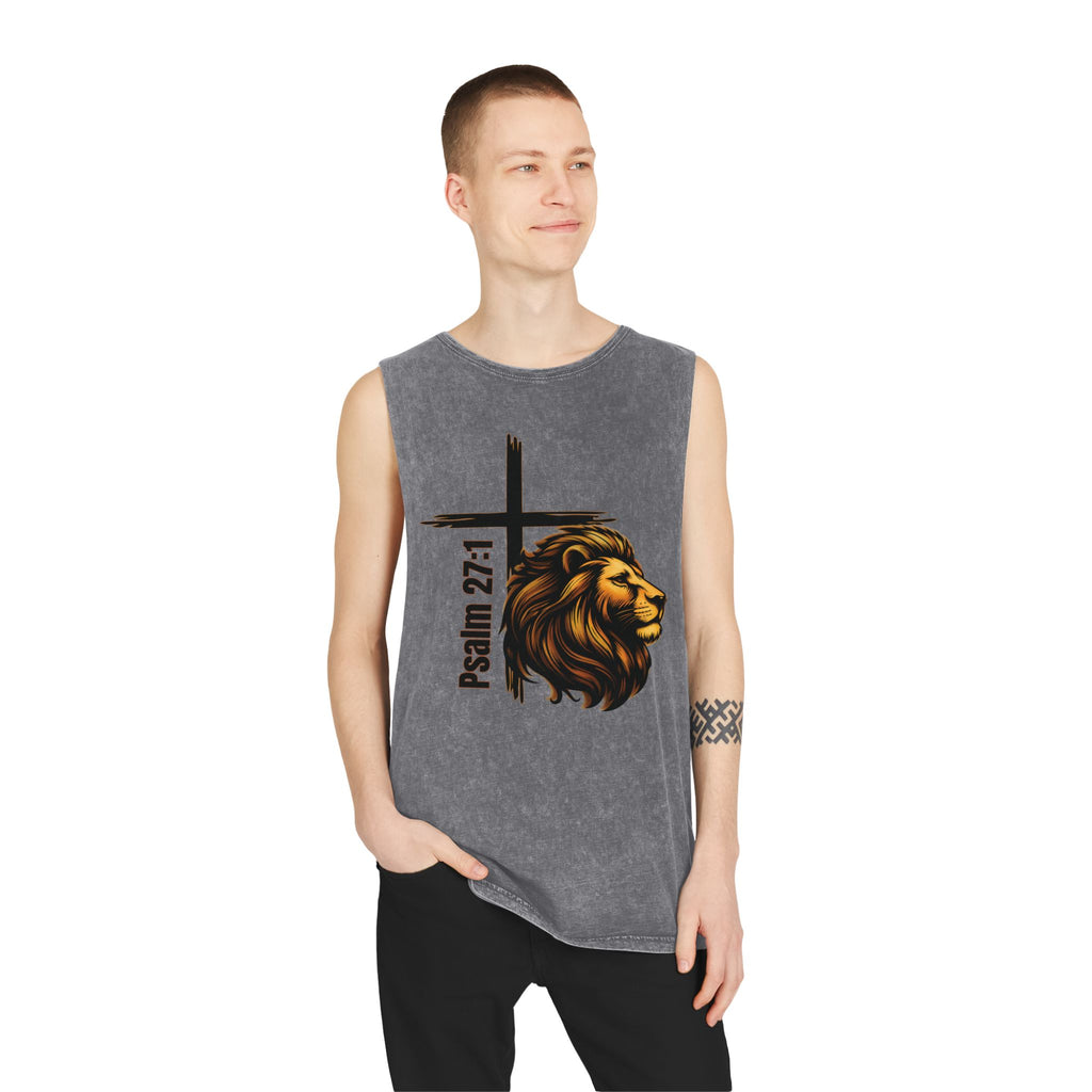 Psalm 27:1: "Whom Shall I Fear?" — Stonewash Tank Top