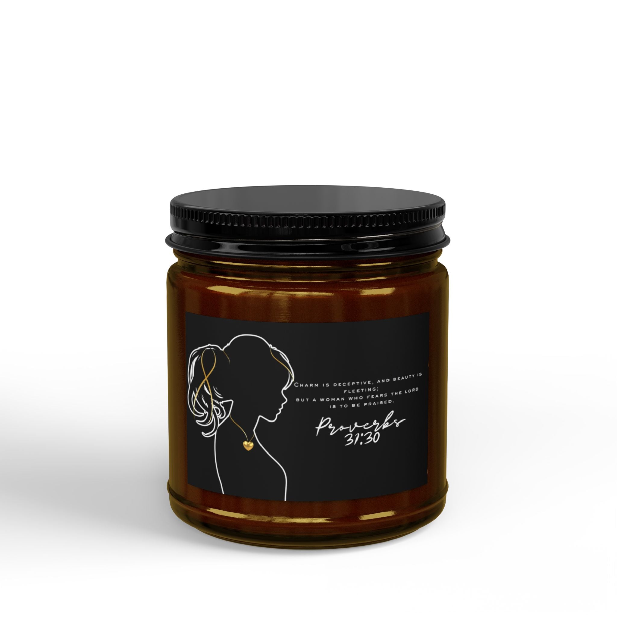 Proverbs 31:30: Gold Heart— Soy Candle (4oz & 9oz)