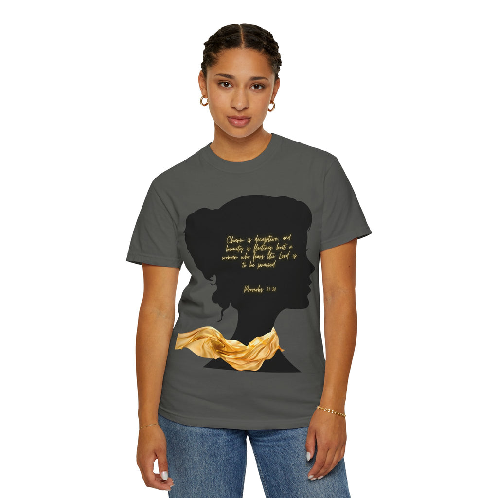 Proverbs 31:30 Gold Scarf - T-Shirt