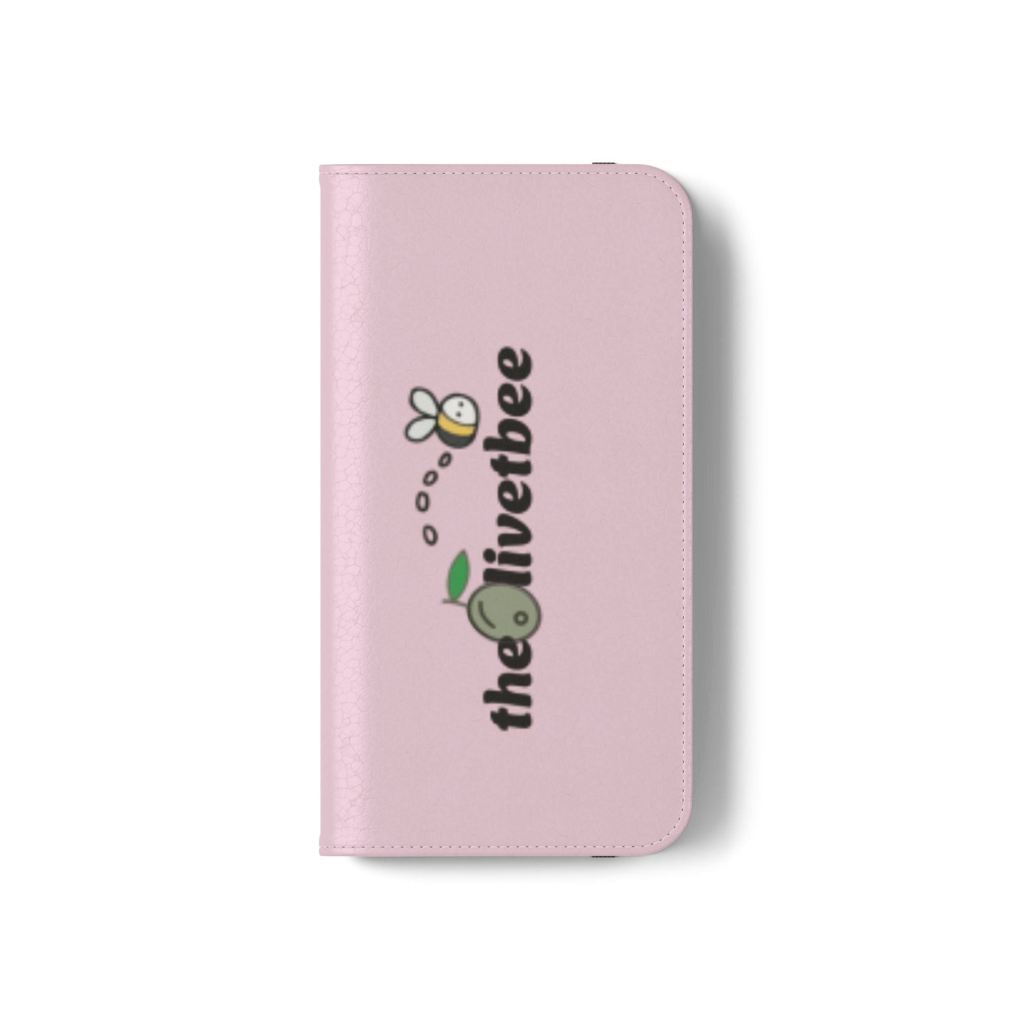 Pink Bee Logo Flip Phone Case — theOlivetbee Wallet Cover