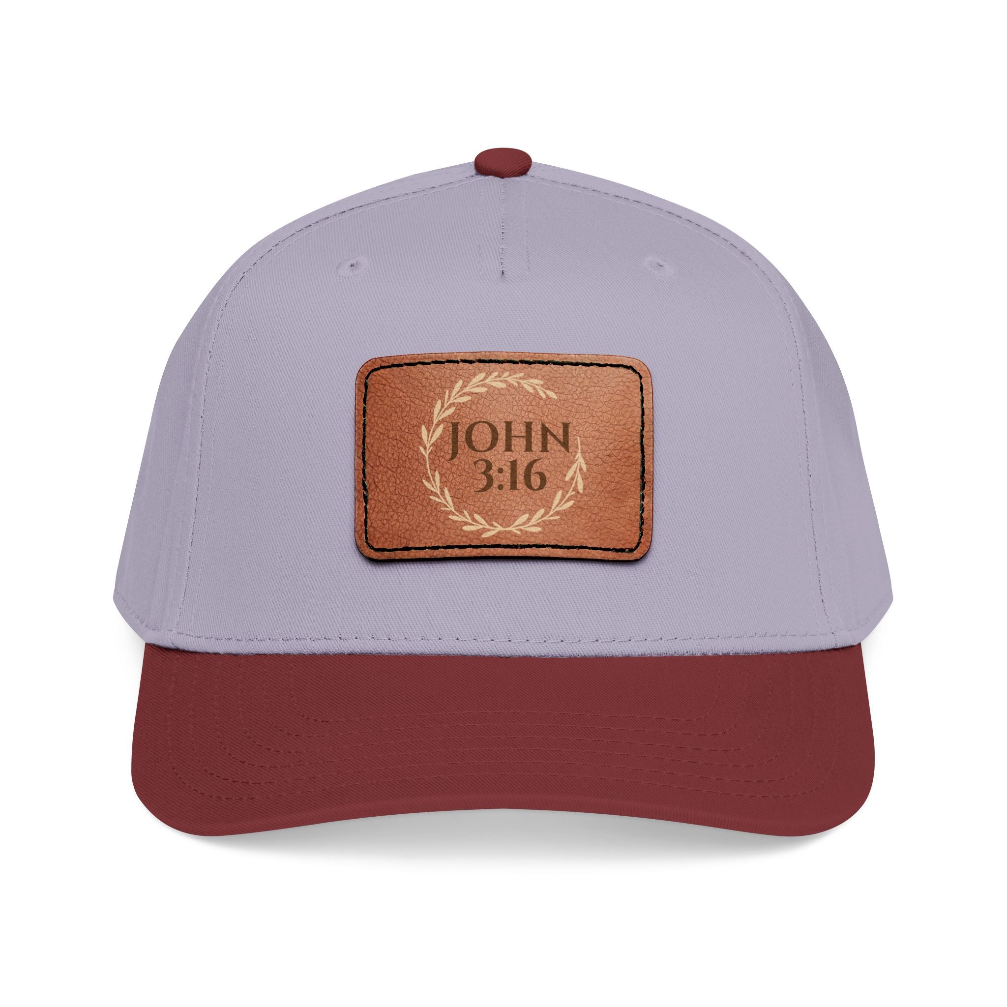 John 3:16 Leather Patch Baseball Cap