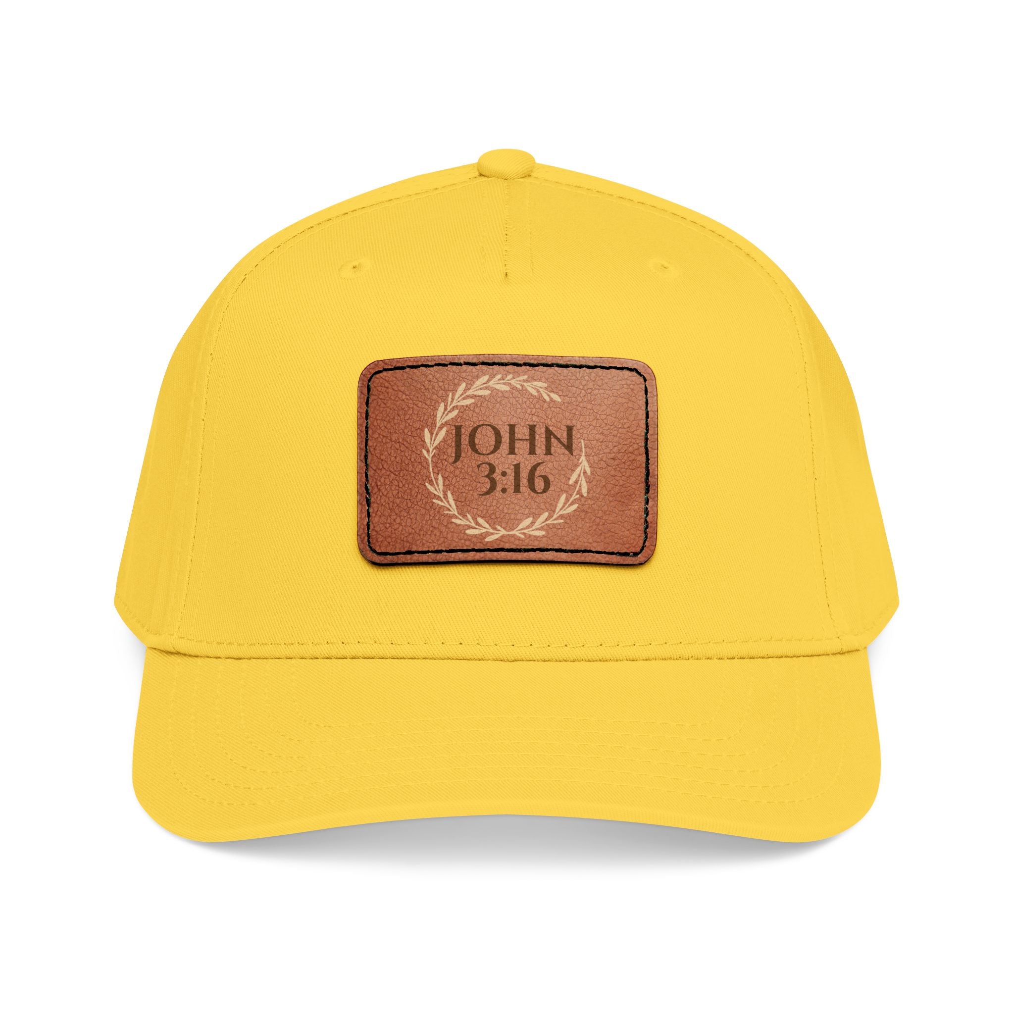 John 3:16 Leather Patch Baseball Cap