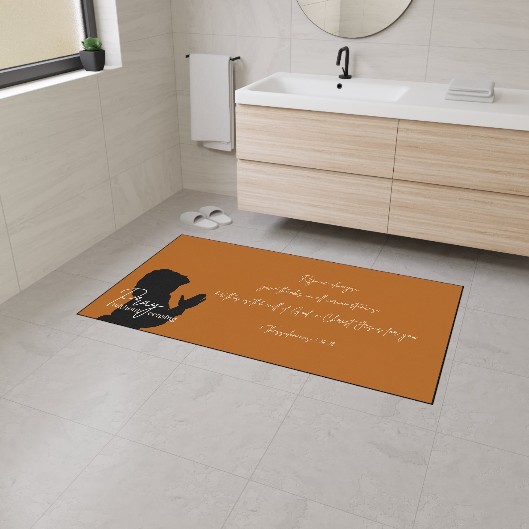 "Pray Without Ceasing"  —  Floor Mat (2 Types)