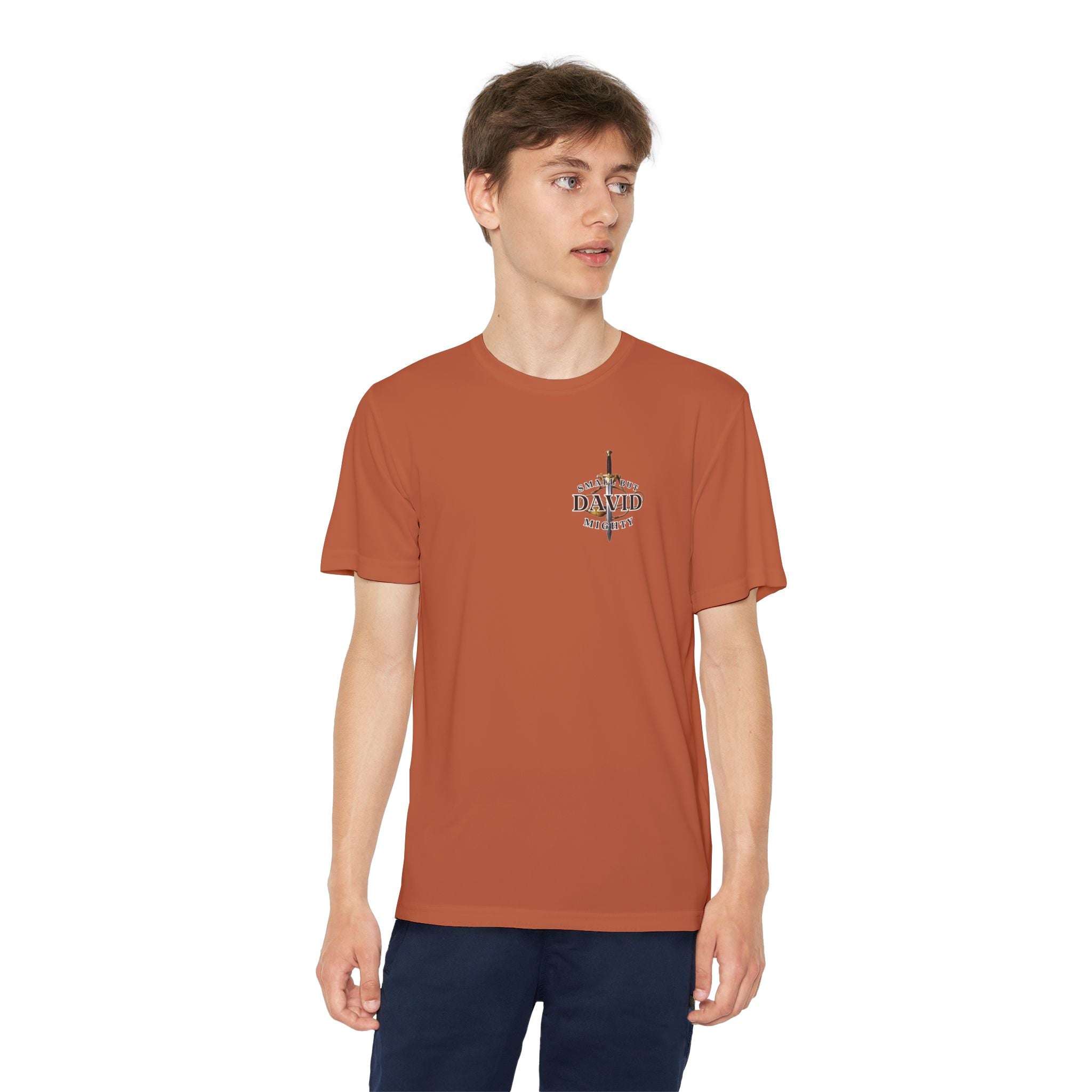 1 Timothy 4:12: 'Small But Mighty' Stones Youth Competitor Tee