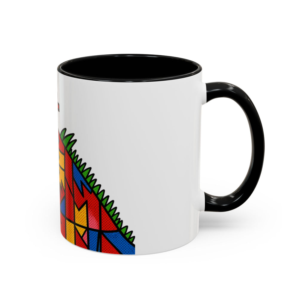 Colorful Christian Cross Accent Coffee Mug — Vibrant Faith Art (11/15oz)