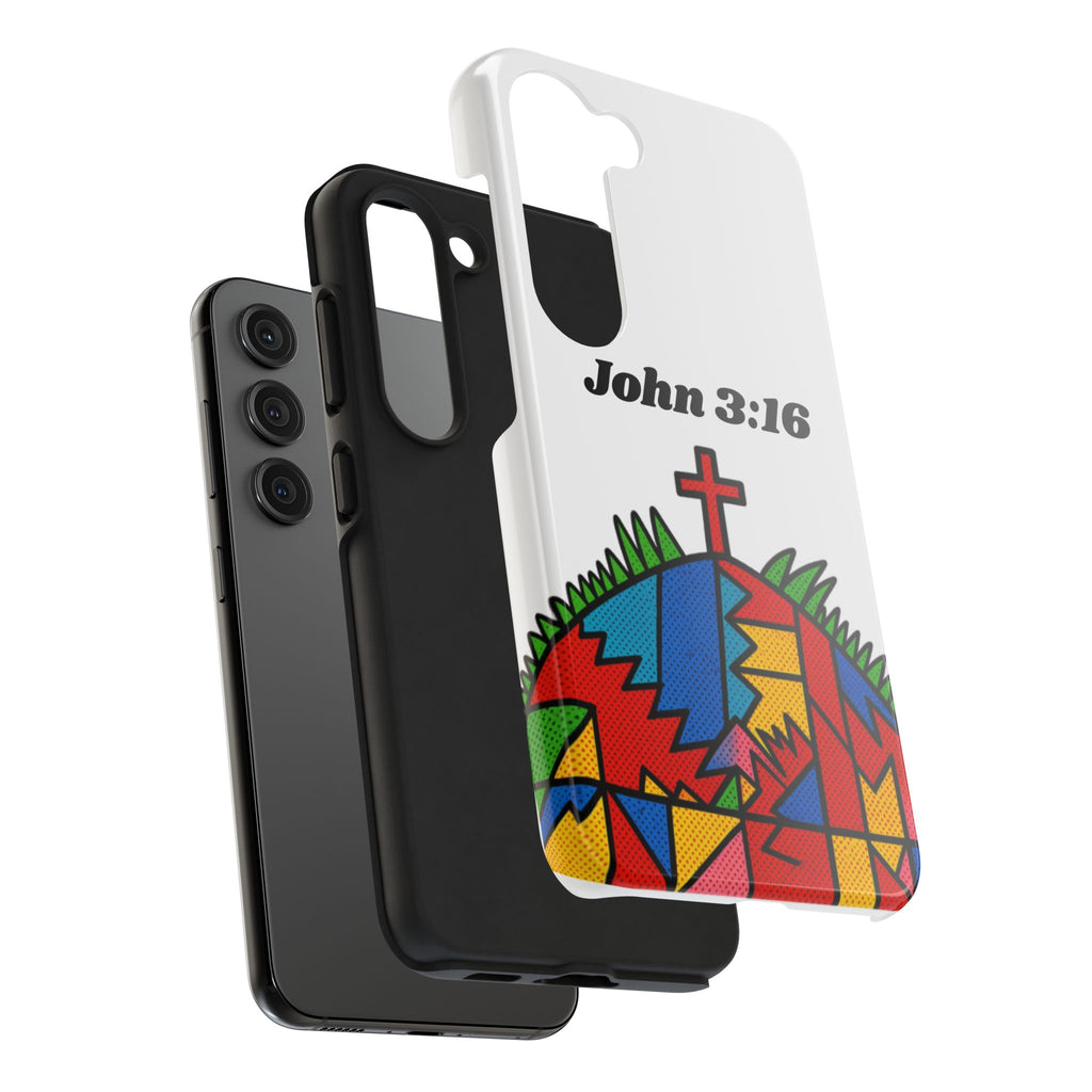 John 3:16 Christian Phone Case — Tough Religious Bible Verse Design