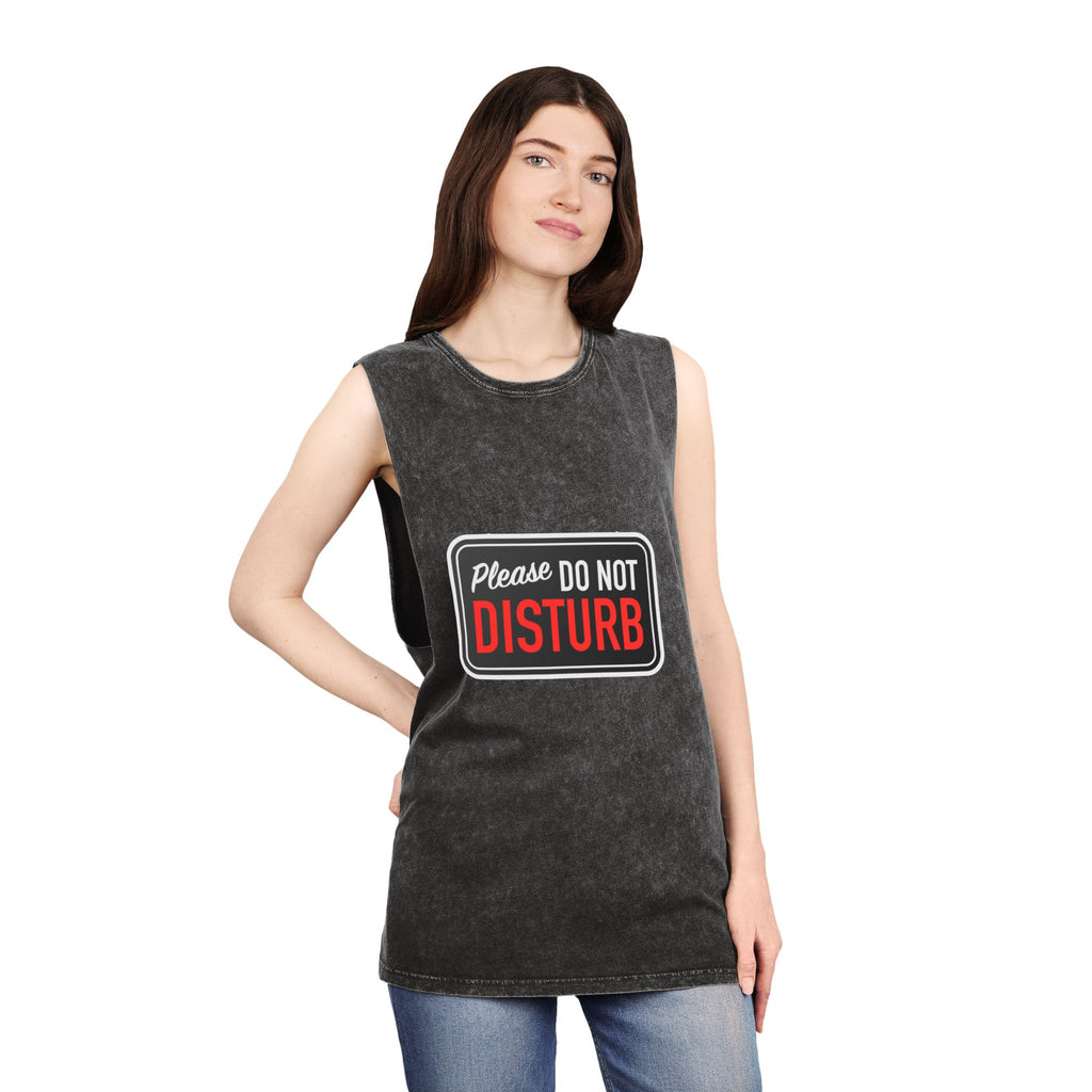 "Please Do Not Disturb: Got Gains & Jesus On My Mind" - Stonewash Tank Top