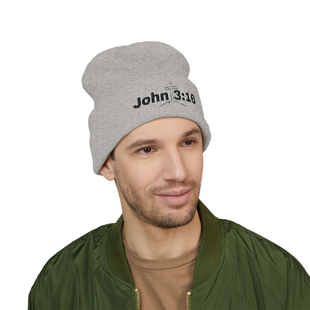 John 3:16 Embroidered Cuffed Beanie