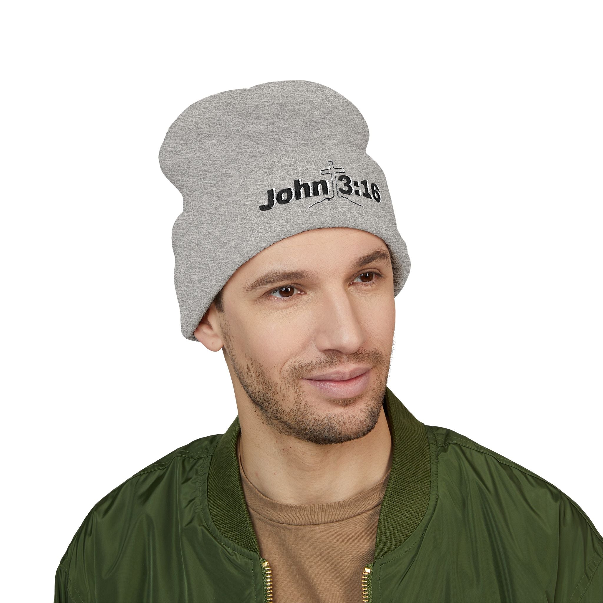 John 3:16 Embroidered Cuffed Beanie