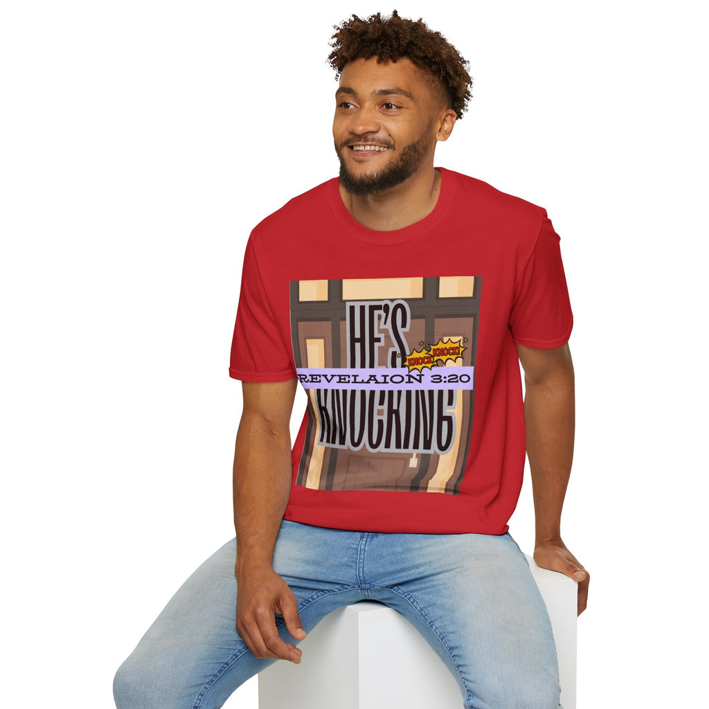 “He’s Knocking” Revelation 3:20 — Graphic T‑Shirt